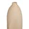 Set of 2 Beige Stoneware Contemporary Vase, 19" x 5" x 5"